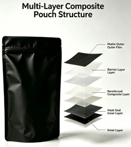 Sacchetti Stand-up Personalizzati per Alimenti con Chiusura a Zip Richiudibile per Pellet BBQ, Prodotti Secchi, Chicchi di Caffè - Product Image 3