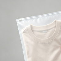 Sacs à fermeture éclair personnalisés en PE imperméable, matériaux recyclés, semi-transparents, avec logo mat givré, auto-scellants