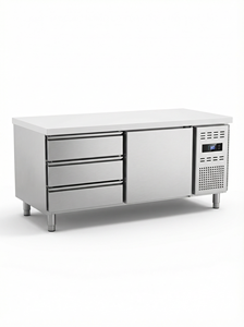 Congélateur commercial sous comptoir en acier inoxydable, table de préparation réfrigérée pour sandwichs et pizzas - Product Image 4