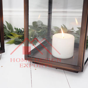 Metal Candle Lantern Customize Logo Hanging Lantern Old Vintage Design <b>Iron</b> Metal Wrought Floor Lantern for Wedding Decor - Product Image 6