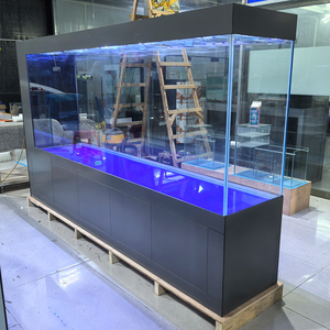 <span class=keywords><strong>Aquarium</strong></span> en verre sur mesure avec éclairage LED - Paroi de séparation moderne pour hôtel et bureau - Product Image 1