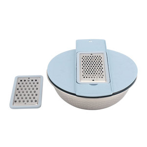 Râpe à râper multifonctionnelle en métal 4 en <span class=keywords><strong>1</strong></span> Panier à râper <span class=keywords><strong>1</strong></span> <span class=keywords><strong>passoire</strong></span> avec bol mélangeur Ensemble de râpes à fruits et légumes - Product Image 1