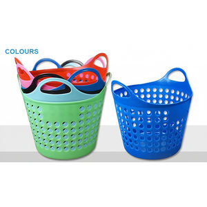 ตะกร้าผ้าพลาสติกกันน้ำแบบใช้ซ้ำได้ทันสมัย ลายจุดใหญ่ พับเก็บได้ ดีไซน์สวยงาม เหมาะสำหรับใช้ในบ้านและโรงแรม - Product Image 2