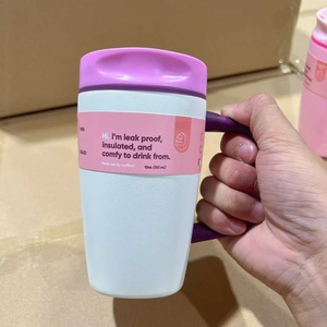 Tazza <span class=keywords><strong>da</strong></span> <span class=keywords><strong>Caffè</strong></span> in Acciaio Inox a Doppia Parete <span class=keywords><strong>da</strong></span> 12oz <span class=keywords><strong>con</strong></span> Manico, Tumbler Isolato Antigoccia, Tazze <span class=keywords><strong>da</strong></span> <span class=keywords><strong>Caffè</strong></span> per Auto <span class=keywords><strong>con</strong></span> Coperchio Scorrevole - Product Image 4