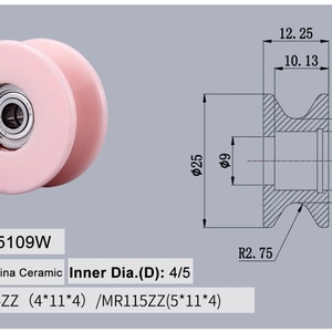 Roues de guidage en céramique solide 25*12,2 mm pour le tréfilage, longue durée de vie, certifiées ISO9001:2008, OEM disponible - Product Image 4