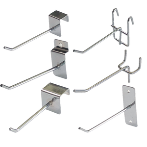 Supermarket Rust Resistant Duty Heavy <b>Pegboard</b> Display Rack White Metal <b>Pegboard</b> <b>Hooks</b> for Hanging Goods - Product Image 2