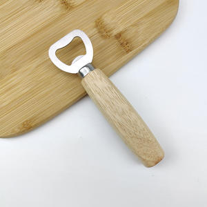 Ouvre-bouteille en acier inoxydable avec manche en bois de Yangjiang, matériau en bambou rond XR5003 - Product Image 5