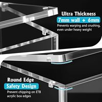 Boîte acrylique transparente ETB fermeture magnétique Protection UV anti-poussière affichage clair pour carte à collectionner