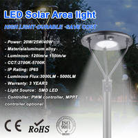 Bbier pôle rond rue poste Top lumière solaire rond extérieur étanche cour route lumières Led jardin lumière