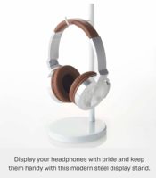 Support pour casque de bureau à domicile - Support pour casque - Base ronde, rond, en acier