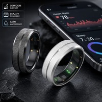 Bague connectée étanche 5ATM, batterie 18mAh, Bluetooth 5.1, chargement magnétique, moniteur de fréquence cardiaque, suivi du sommeil, SpO2, tracker d'activité, caméra à distance
