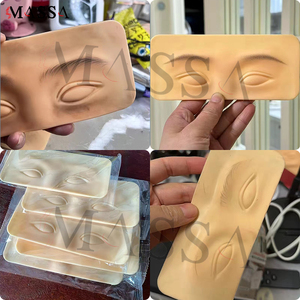 MASSA Modulo di Pratica per Tatuaggi Sopracciglia e Occhi, Pelle Sintetica per Pratica Eyeliner, Facile da Colorare, Simulazione Realistica Ispessita - Product Image 3