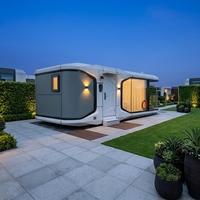 Capsule spatiale intelligente préfabriquée, module modulaire de luxe, mini-villa mobile, cabane en acier personnalisée pour complexe hôtelier et camping