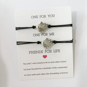 Mode Ozean Tier Meeres lebewesen Freundschaft karte Armbänder Kunden spezifische handgemachte Manta Strahlen Metall geflochtene Armbänder - Product Image 4