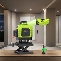 Niveau laser vert 16 lignes 2 piles au lithium précision de 2mm support de fenêtre réglable pour construire une image suspendue nouveau