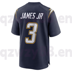 Jersey American Football Jahitan Draft 2025 Ukuran Besar Bahan Bernapas Cepat Kering Los Angeles 9 DJ Chark Jr 16 Bauman Tim Kustom - Product Image 5