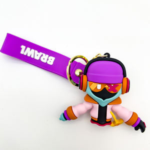 Porte-clés en silicone 2D 3D mignon de dessin animé, figurine en caoutchouc, accessoires de sac et de voiture pour <span class=keywords><strong>couple</strong></span>, petit cadeau - Product Image 1