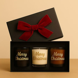 Luxury customized soy wax <b>candles</b> <b>gift</b> pack scented <b>candle</b> <b>set</b> with Logo and box 3.5oz glass <b>candles</b> for home decor xmas wedding - Product Image 4