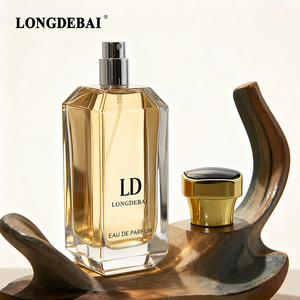 Botella de Perfume Cuadrada Plana de Vidrio de Base Gruesa de Lujo de 100 ml, Botella de Perfume con Atomizador de 0.13 cc, con Caja y Bolsa de Embalaje - Product Image 2