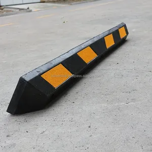 AU Standard Heavy-Duty Durable 1650mm Black+Yellow <b>Rubber</b> Wheel Stopper Curbs for Car Parking Lot 14kg by Wesure Safety - Product Image 1