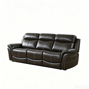 Sofá Seccional Moderno de Cuero Sintético con Seis Asientos, Reclinable y Extensible, para Sala de Estar, Muebles para el Hogar - Product Image 5