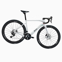 Vélo de course sur route en carbone Toray T800 Mitsubishi TR50 SHI MANO R7170 Di2 2*12 électronique hydraulique à disques blanc