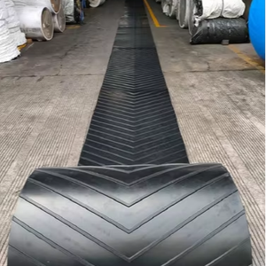 Tahıl için ağır chevron desen siyah kauçuk kemer yağa dayanıklı sonsuz kauçuk konveyör bant - Product Image 2