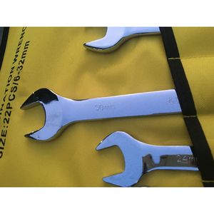 Jeu de clés mixtes Nave 22 pièces 6-32 mm en acier forgé chromé, kit d'outils à double usage - Product Image 2