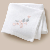 Couverture en coton tricoté à motifs floraux pour bébé, serviette de bain, tissu d'emmaillotage, couette pour nourrissons, couverture de poussette