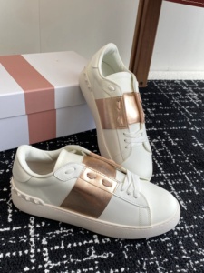 Studded Heel Detail Lace Up Low Top Sneakers with Color <b>Block</b> Strap for Women Casual Daily Wear Valentinos - Product Image 3