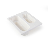 Insert en pulpe blanche personnalisé pour boîte d'emballage cosmétique, support en pulpe végétale pure, emballage moulé en pulpe biodégradable