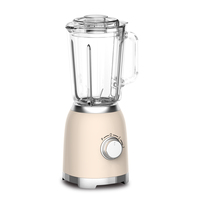 Mélangeur de table en acier inoxydable de style rétro 50.73oz pour smoothies 600w/800W Centrifugeuses électriques Bocal en verre Fonctionnement allemand pour hôtels