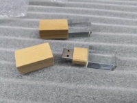USB Flash Drive Kristal kayu 2.0 Usb kayu dipersonalisasi dengan kotak hadiah 32GB USB 3.0 2.0 untuk memori hari khusus