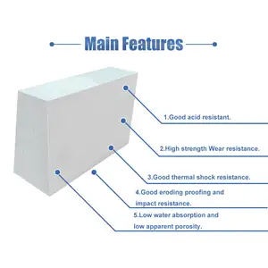 Jm23 JM26 JM28 Vật Liệu Chịu Lửa Gạch Ánh Sáng Trắng Trọng Lượng Cách Điện Mullite Firebrick//