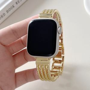 Nuovo Cinturino Regolabile in Acciaio Inossidabile 38/44/49mm Compatibile con <span class=keywords><strong>Apple</strong></span> <span class=keywords><strong>Watch</strong></span> Serie 10/9/8 <span class=keywords><strong>SE</strong></span> Traspirante Personalizzabile OEM - Product Image 3