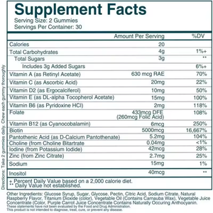 Gomitas de Biotina de Marca Privada OEM para el Cabello, la Piel y las Uñas, Ricas <span class=keywords><strong>en</strong></span> Vitaminas A, C, E, B5, <span class=keywords><strong>B6</strong></span> y B9, Promueven la Salud del Cabello, la Piel y las Uñas - Product Image 2