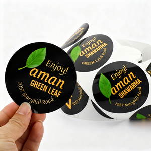 ملصقات مخصصة على شكل لفافة لمقاهي القهوة، وأماكن تناول الوجبات الخفيفة، وبرامج الولاء للعملاء، وملصقات ترويجية لاصقة بالجملة - Product Image 4