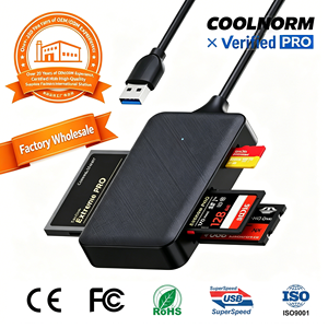 เครื่องอ่านการ์ดหลายฟังก์ชั่นภายนอกความเร็วสูง USB3.0 แบบอ่านพร้อมกันสี่การ์ดสำหรับ <span class=keywords><strong>SD</strong></span>/TF/<span class=keywords><strong>MS</strong></span>/CF/แล็ปท็อป - Product Image 1