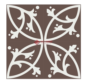 กระเบื้องปูพื้นและผนังลายเรขาคณิต ขนาด 300x300 มม. ผลิตด้วยมือจากคอนกรีต สำหรับการค้าระหว่างประเทศ - Product Image 1