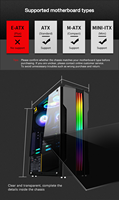 Nouveau ATX/Micro-ATX Gaming PC Gamer Desktop Gaming Computer Cases et Towers Gaming Case