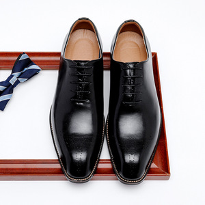 Chaussures Oxford décontractées en cuir véritable pour hommes, style britannique, à bout carré, rehaussantes, pour affaires, collection 2026 - Product Image 3