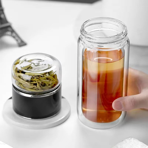 Gobelet infuseur à double paroi en verre borosilicate avec filtre, bouteille d'eau, vaisselle de boisson - Product Image 5