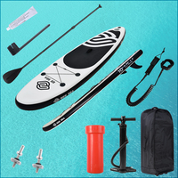 Planche à pagaie gonflable Stand Up Paddle avec 3 ailerons, planche de surf avec tous les accessoires SUP, pompe pour le yoga, les excursions, la pêche, le surf, les sports nautiques