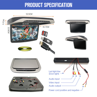 Monitor de Techo para Autobús con Pantalla Abatible de 18.5 Pulgadas, Reproductor Multimedia, TV, Fabricación ISO