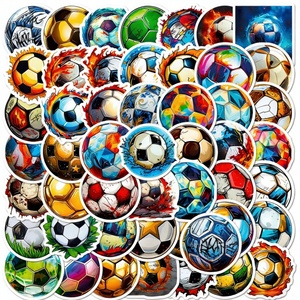 Adesivos Personalizados de PVC Impermeáveis de Alta Qualidade para Rosto, Desenhos Animados DIY, Decoração da Copa do Mundo de Futebol 2026, Laminação Fosca Recortada - Product Image 1
