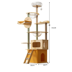 Joypet Indoor Cat House Cat Tree with <strong>Scratching</strong> Furniture <strong>Kittens</strong> Wood Cat Tower with Perch Scratcher <strong>Posts</strong> - Product Image 5