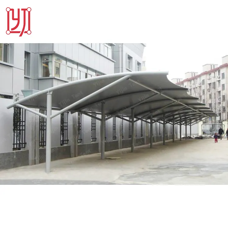 Pvdf Ptfe Chất Liệu Sun Shade Cấu Trúc Màng Cấu Trúc, Bãi Đậu Xe Kéo