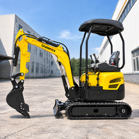 Excavator Mini Hidrolik 1.6 Ton Crawler Digger 7600W 0.03 M3 Bucket Kedalaman Penggalian 1800mm untuk Pembuatan Parit Utilitas