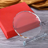 Trophée optique haut de gamme en cristal K9 vierge, récompenses en verre facetté de haute qualité en forme de tournesol pour la reconnaissance professionnelle