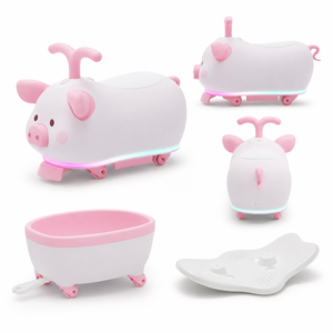 Luddy 2305P Jouet à chevaucher pour tout-petits 3-en-1 <span class=keywords><strong>Cochon</strong></span> à bascule avec rotation à 360° °   Roues pivotantes, lumières et musique pour les enfants de 12 à 36 mois - Product Image 5